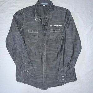 Starbucks Button Up Shirt | Women’s Size Small | Charcoal Grey | Port Authority